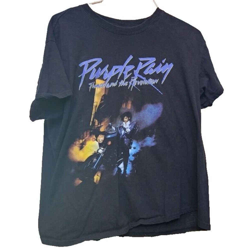 Prince and the Revolution Purple Rain T-Shirt Black XL Funk R&B Band